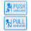2Sets Duurzaam Wit Acryl Push-En-Pull Bord Voor Glazen Deuren 1