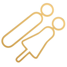 6St Stevig Gouden Toiletborden Voor , En Vrouwen