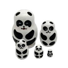 15Pièces Jouets Gigognes En Bois Noir Pour Cadeau