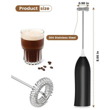 Milk Frother Rechargeable, Rechargeable Milk Frother Handheld Powerful Coffee Frother for Coffee Latte, Cappuccino Black