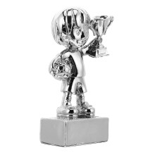 2Pcs Silver Resin Soccer Award Trophy for Classroom and Party Use