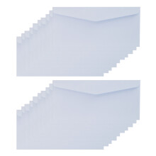 100Pièces Enveloppes Blanches Épais Stockage Documents Sécurisé