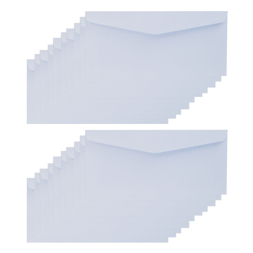 100Pièces Enveloppes Blanches Épais Stockage Documents Sécurisé