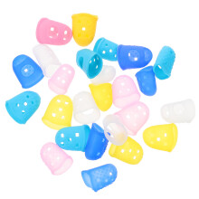50Pièces Protecteurs Doigts Assortis Silicone Souple Pour Jeux Cordes