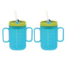 2St PP En Siliconen Drinkbeker Ouderen Met Anti- Handgrepen