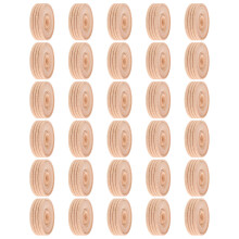 90Pièces Roues En Bois Stables Pour Jouets Bricolage Famille Beige