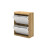 Timber Art Design UK Essentials Wotan Oak & White 2 Drawer Shoe Cabinet 3