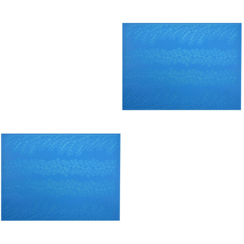 2Pcs Embossed Silicone Mat Fondant Sugar Craft Tool 2