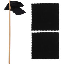 2Ensembles Kit Flûte Nettoyage Intérieur Tissu Fin Et Manche En Bois