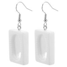5Paires Boucles D'oreilles Suspendues Toilettes Blanches Femme
