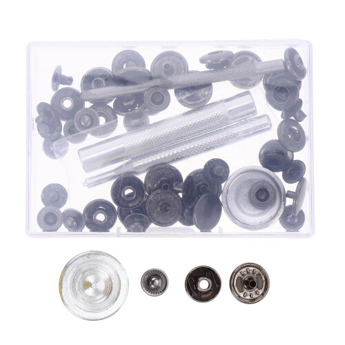 24Ensembles Kit De Fixation Cuir Noir Avec Accessoires Pour Bricolage