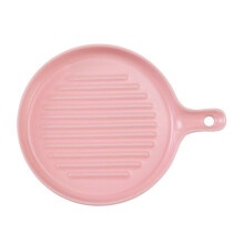 2Pièces Assiettes À Dîner En Céramique Rose Ergonomique