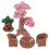 5Sets Multi Resin Miniature Desk and Chair Model for Mini Decor 1