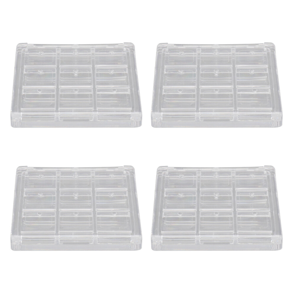 Ohphcall 16Pcs Clear Eyeshadow Sub Container Makeup Organizer Case