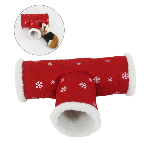3Pièces Tunnel Pour Petits Animaux Tissu Doux Sûr