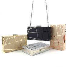 2Pièces Sac Femme Métal Multi Couleur Soirée Élégant