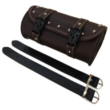 3Pièces Sacoches De Selle En Cuir PU Étanches Noires Avec Sangles