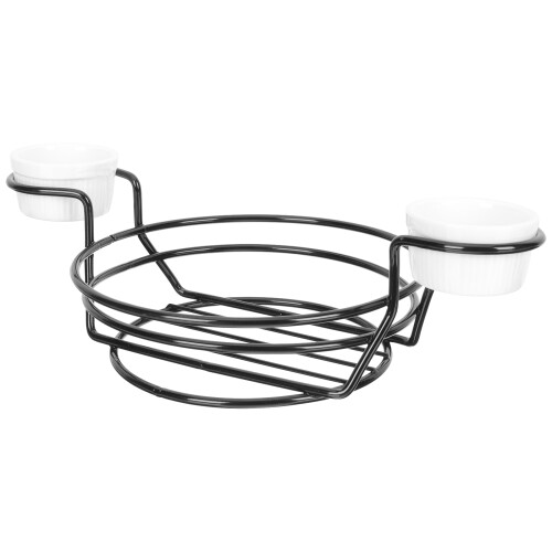 2Ensembles Panier Snack Design Creux Noir