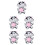 5Pièces Pyjama Combinaison Vache Confort Peluche 9