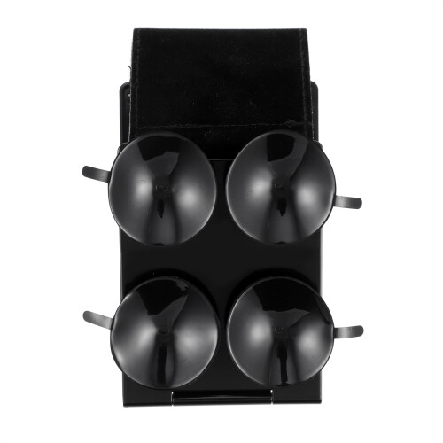 1Ensemble Cale-Pied Guitare Acier Noir Support Cou Flexible Portable