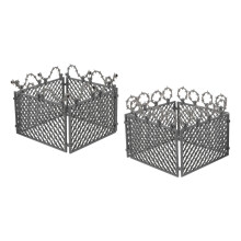 6Ensembles Clôture Miniature Plastique Gris Pour Diorama DIY