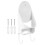 1Pc Wall Ironing Board Rack White Pbt Material Home Wall Mount Holder 5