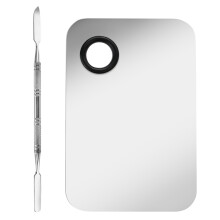 4Sets Silver Stainless Steel Nail Art and Makeup Mixing Boards Kit