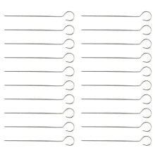 60Pièces Bâtons Barbecue Acier Inoxydable Anti-Rouille Argent