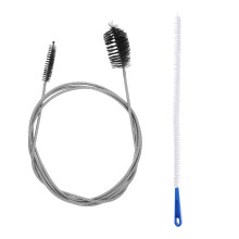 6Pièces Brosse Flexible Drain Nettoyage Tuyaux Nylon Acier