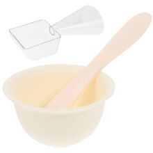 3Sets White Tpe Silicone Mask Bowls for DIY Facial Mask Mixing Kit