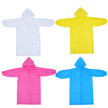 8Pcs Kids Waterproof Eva Raincoats Hooded Portable Poncho for Travel