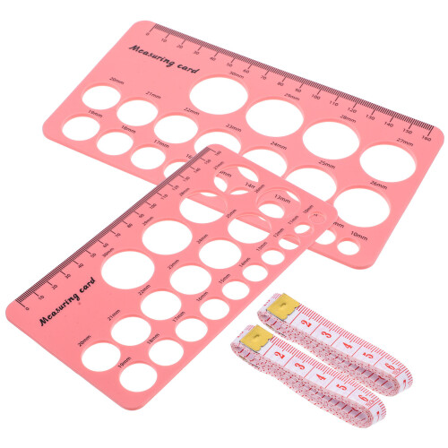 1Set Pink Silicone Measuring Tool for Flanges Breast Size