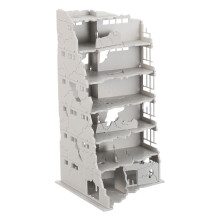 5Pièces Modèles Miniatures Ruines De Guerre Pour Ornements Jardin Gris