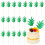 300Pièces Décorations Cupcake Ananas Vertes En Bambou Tropicales 1