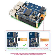 Waveshare for Raspberry Pi 5 PCIe to M.2 Adapter with PoE Expansion Board Supports NVMe Protocol PoE M.2 HAT+ (C) Adapter Board