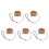 5Pièces Trimmer Bord Bois Manuel Acier Orange Pour Finitions Soignées 5