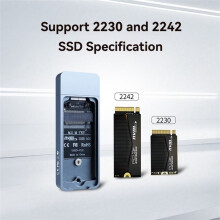 M.2 NVME/ 2230 2242 SSD Enclosure USB-A Adapter 10Gbps USB3.2 Gen2 External M.2 Case for M2 2230 2242 SSD A