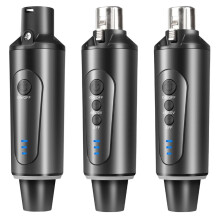 3PCS Wireless Microphone System XLR Microphone Converter Adapter 2.4GHz Transmitter Receiver for Condenser Dynamic Mic
