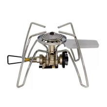 Portable Spider Cassette Stove with Foldable Firepower, Igniter for Outdoor Camping, Hiking, Picnic Survival Cookware B