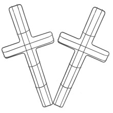 6St Stevig Ijzeren DIY Krans Frame Kruisvorm Voor En Buiten