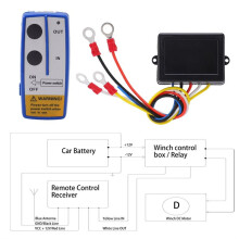 Kit de Interruptor de Controle Remoto Sem Fio Universal para Guincho com Receptor 12V 24V para Caminhão, Jipe, Quadriciclo, SUV