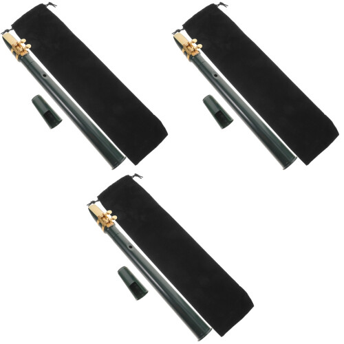 3Stk Einfaches Pocket Saxophon Grün ABS Für Musiktraining 2