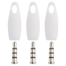 6St Veiligheid Mic Audio Blocker Met Rubberen Sleutelhouder