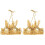 2Pièces Tops Belly Dance Dorés Bras Sequin Tassel Ajustables 3