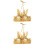 2Pièces Tops Belly Dance Dorés Bras Sequin Tassel Ajustables 6