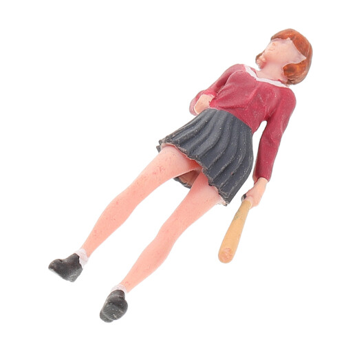 3Stk Kunststoff Stehende Mini Figuren Baseball Bunt