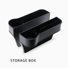 (Black) 1x Car Gap Organizer Seat Storage Box Cup Holder For Stowing Auto Tidying Parts
