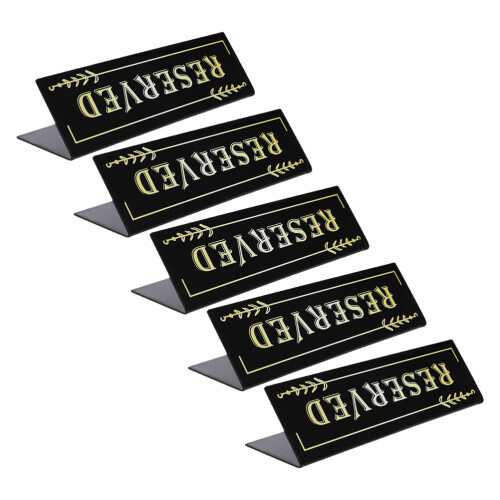15Pièces Plaques Réservation Chaise Noir Pour Bureau 2