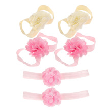 8Sets Weiche Baby -Sandalen Und Dekoratives -Haarband