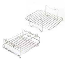 Air Fryer Skewer Rack e Steaming Rack para Foodi Grill AçO InoxidáVel para Home Kitchen Forno FogãO AcessóRios